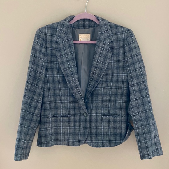 Gray wool Pendleton Blazer - Picture 1 of 2